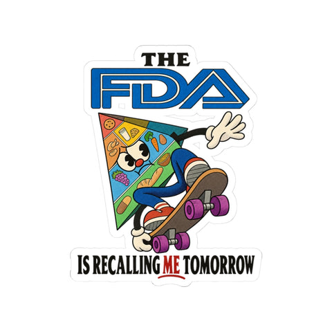 Recalled Food Pyramid Sticker — Fda Recall Skateboarding Propaganda