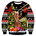 Laser cat gainsmas - Ugly Christmas Sweater