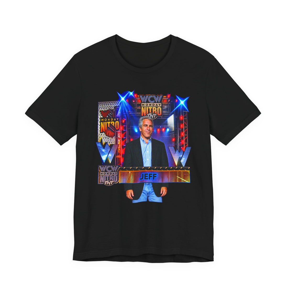 Monday Nitro Jeff T-Shirt — Jeffrey Epstein WCW Pro Wrestling 90S Dark