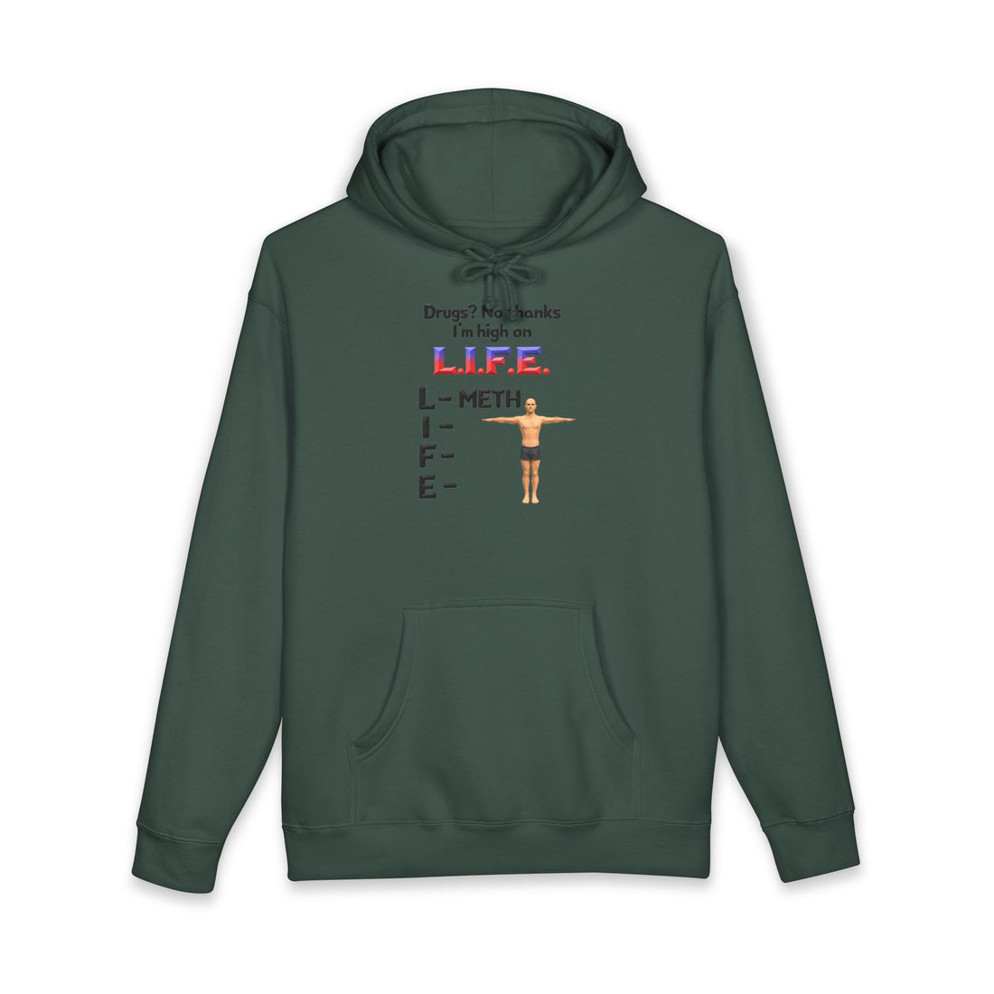 L Is For Meth Hoodie — High on Life Meme Low Poly T