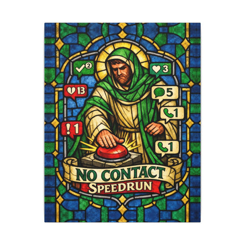 Patron Saint of Blocking funny meme wall art for introverts and chronic ghosters
