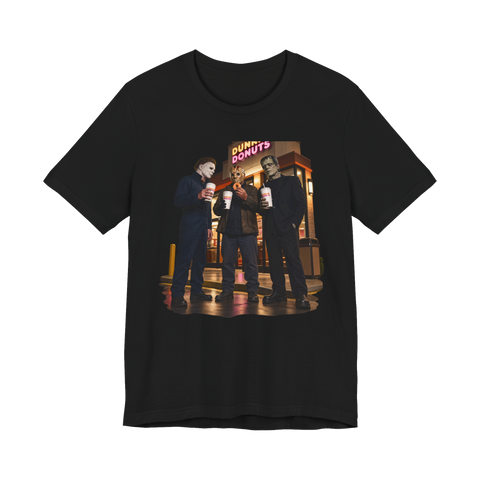 America Runs On Slaughter T-Shirt — Funny Dunkin' Donuts Parody — Black