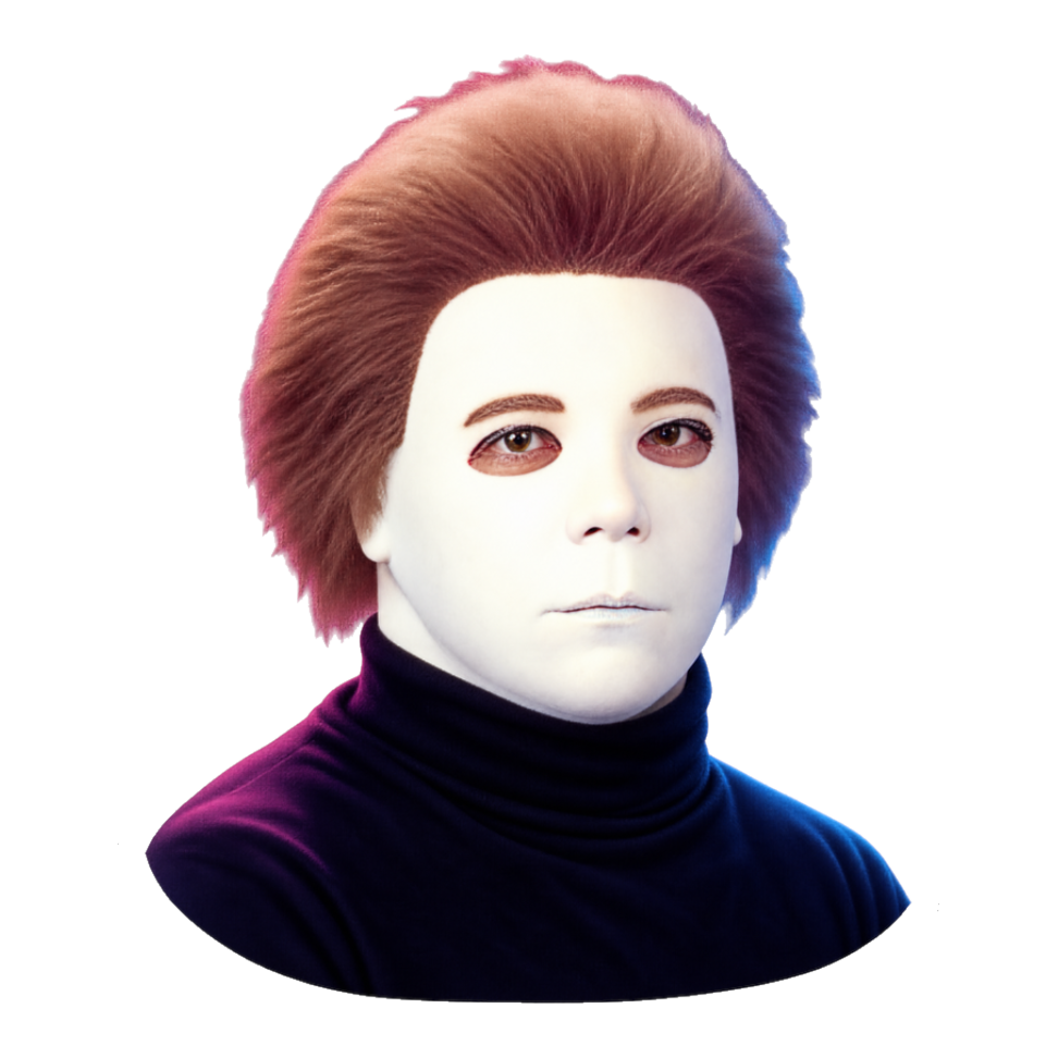 Billionaire Boogeyman Sticker — Funny Elon Musk Michael Myers — White