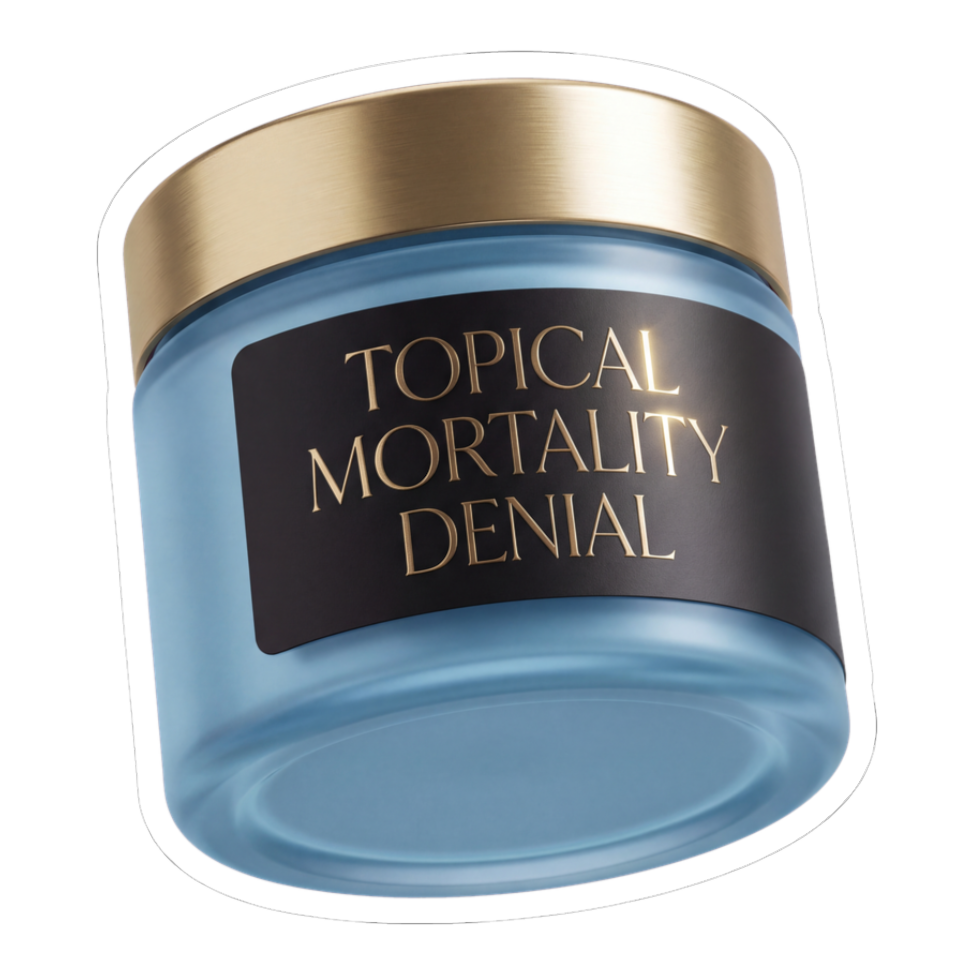 Cellular Denial Crème — Funny Skincare Parody Sticker