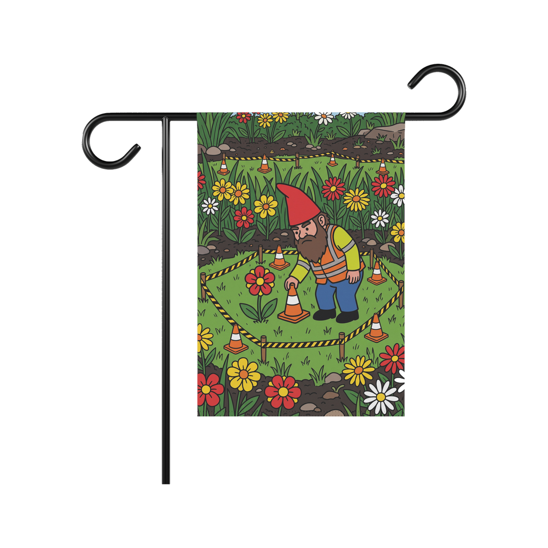 Cone of Concern - Funny Warning Garden Flag