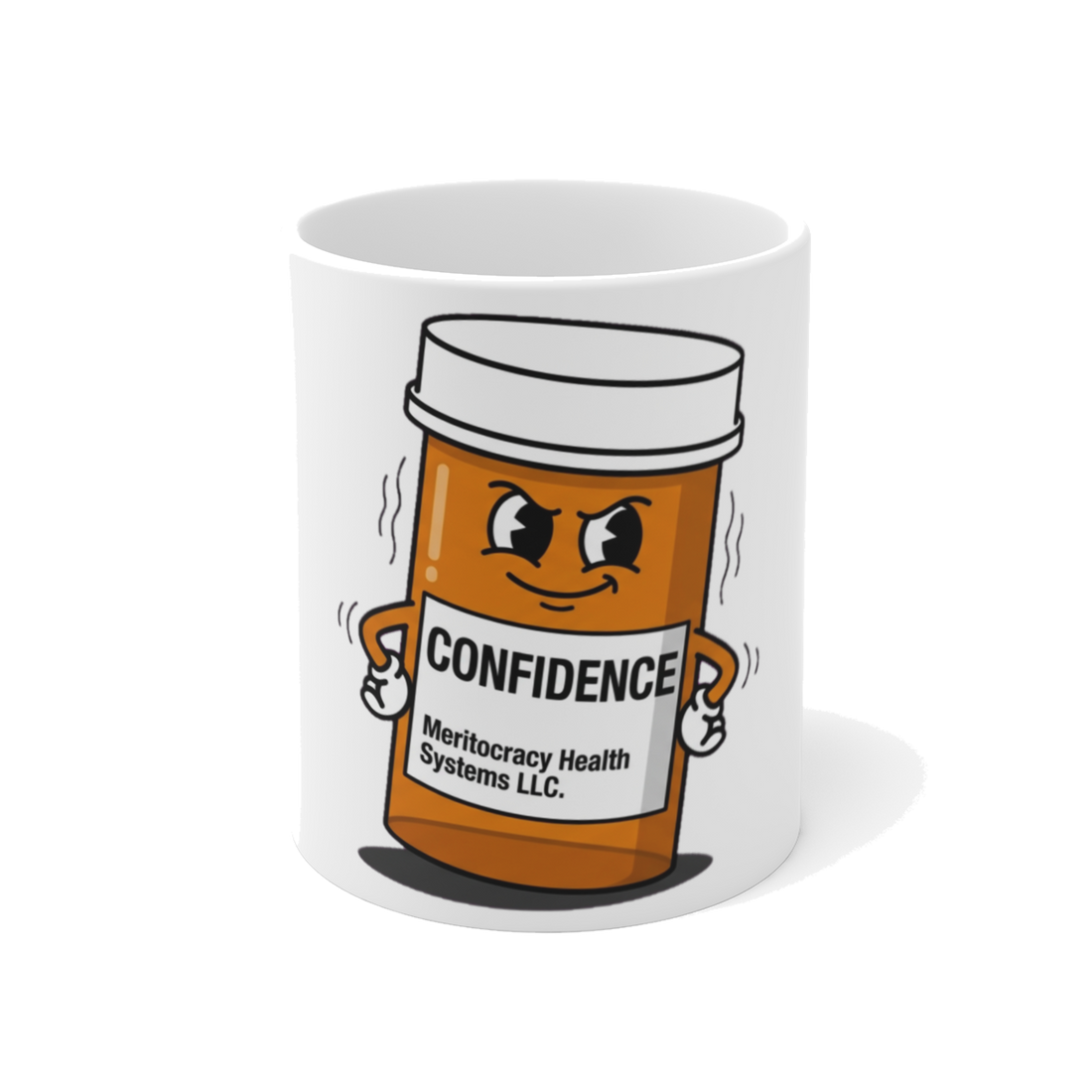Confidence Rx Fake Prescription Mug — Funny Tech Bro Gift