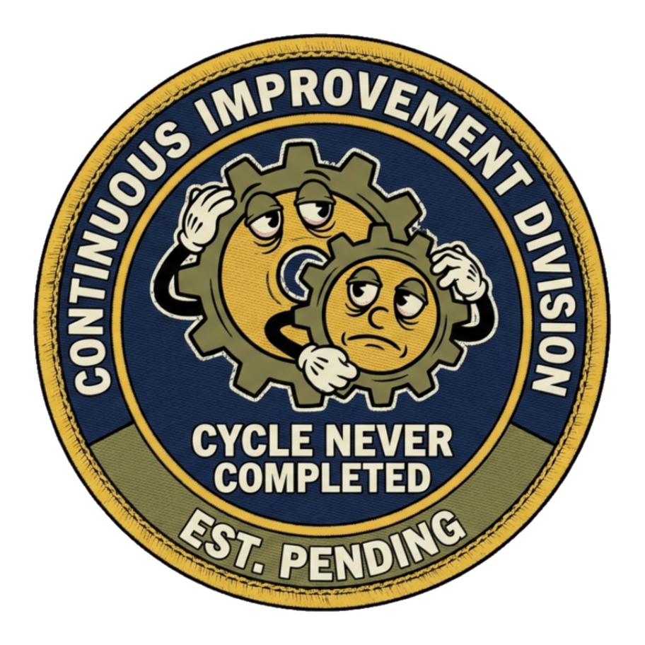 Continuous Improvement Division — Funny Corporate Sticker