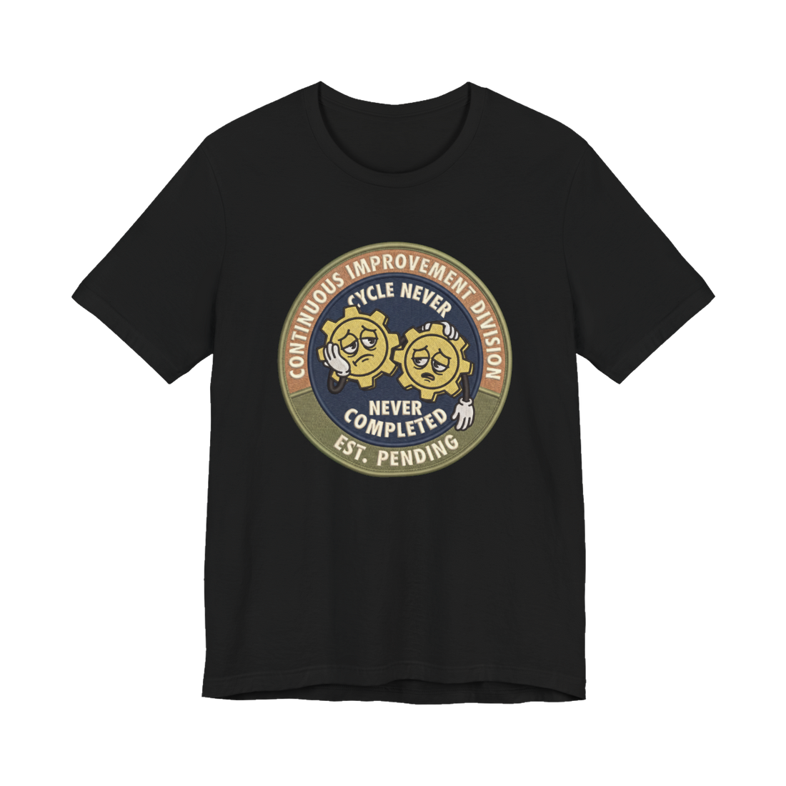 Continuous Improvement Division T-Shirt - Funny Corporate Tee — Black