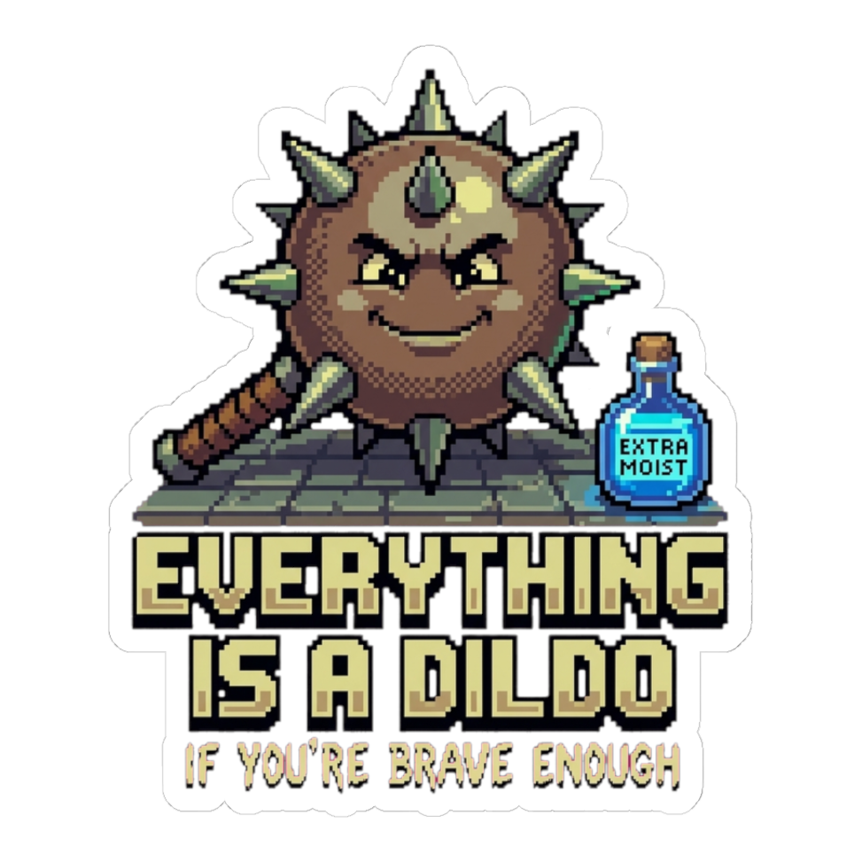 Critical Bravery Sticker — Funny D&D RPG Joke — White