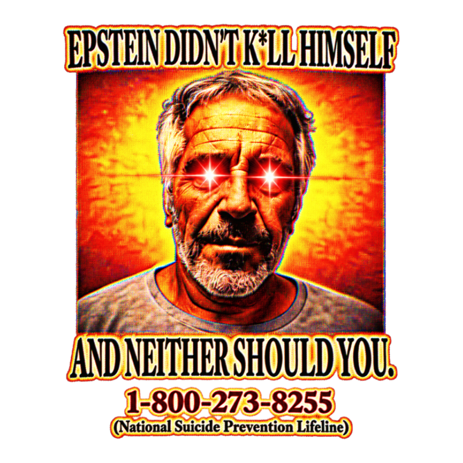 Deep Fried Epstein Motivation Sticker — Didnt Kill Himself Meme Mental — White