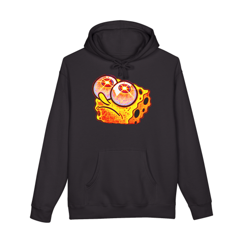 Deep Fried Panic Attack Hoodie — Spongebob Squarepants Glowing Eyes — Black