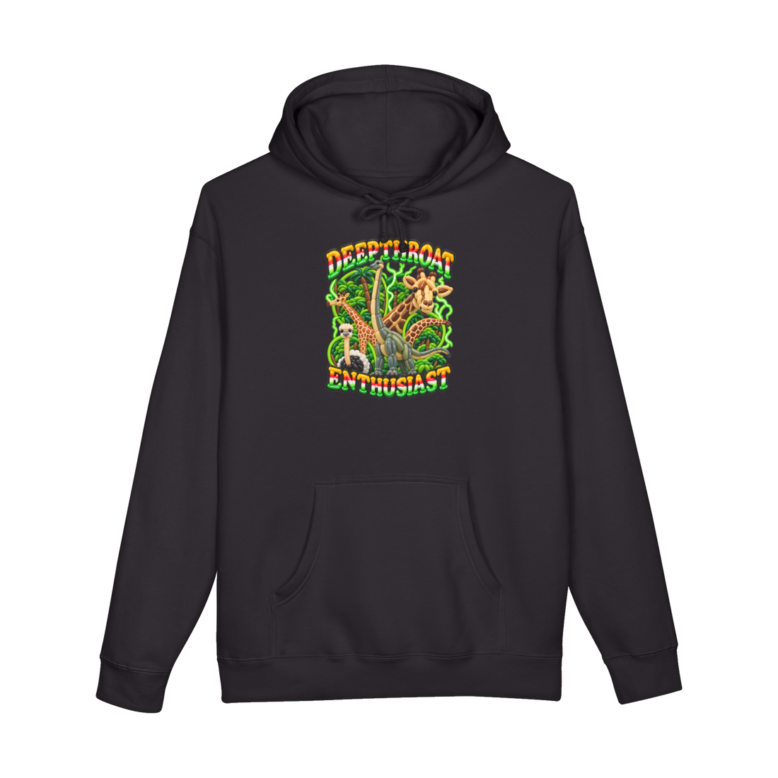 Deepthroat Enthusiast Hoodie — Balloon Animals 90S Bootleg Double — Black
