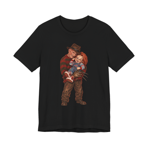 Family Portrait 1988 T-Shirt — Funny Freddy Krueger Chucky — Black