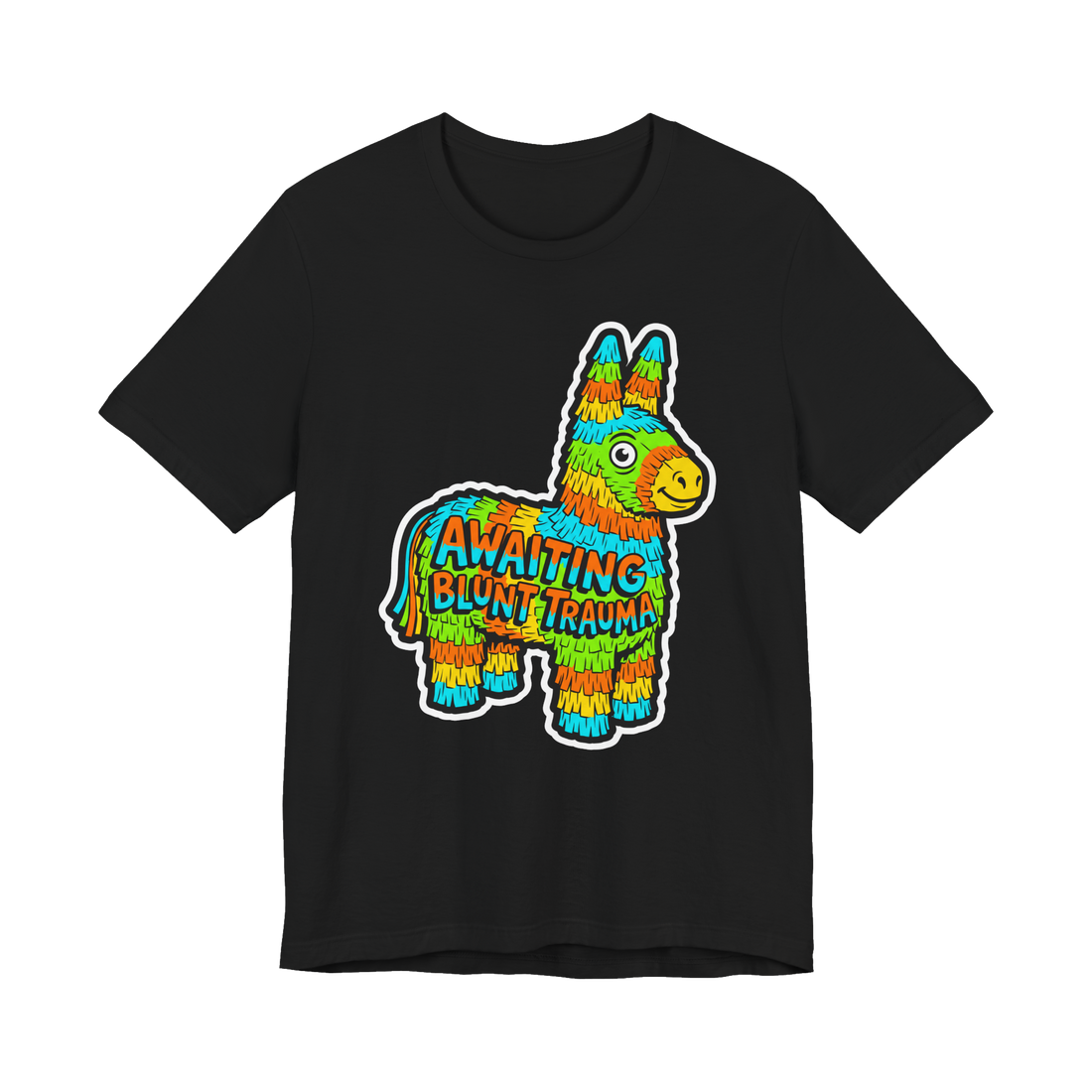 Festive Beating Receptacle — Funny Existential Piñata Tee — Black