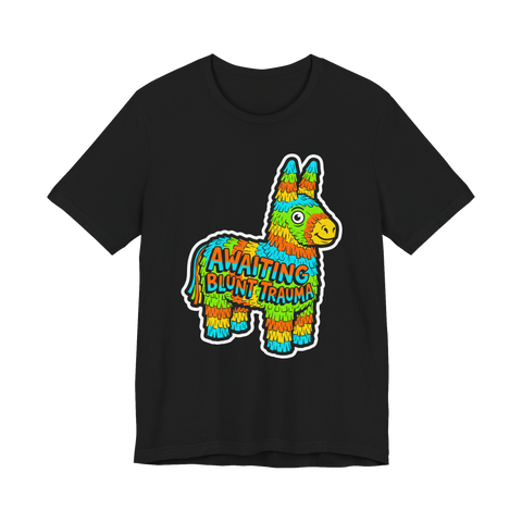 Festive Beating Receptacle — Funny Existential Piñata Tee — Black