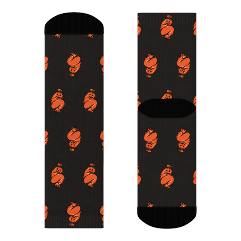 Festive Yard Waste Socks — Funny True Crime Halloween Gift — 3 / 4 Crew