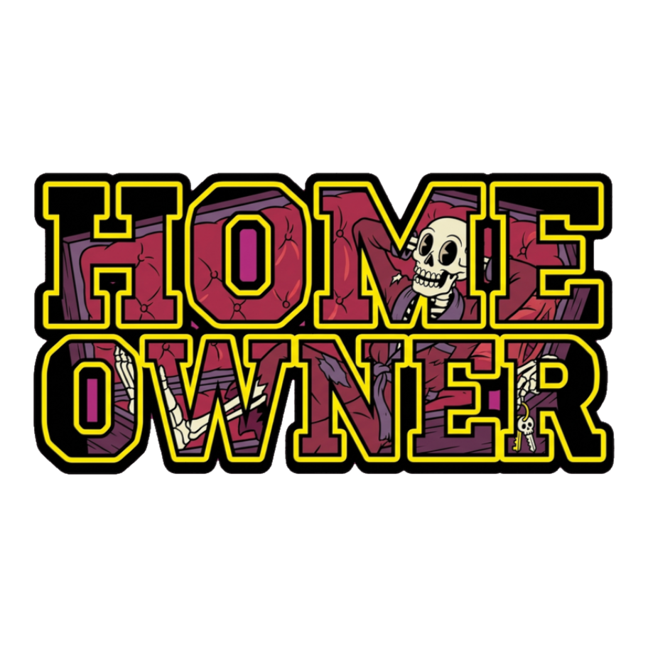 Forever Home Coffin Sticker — Funny Real Estate Joke