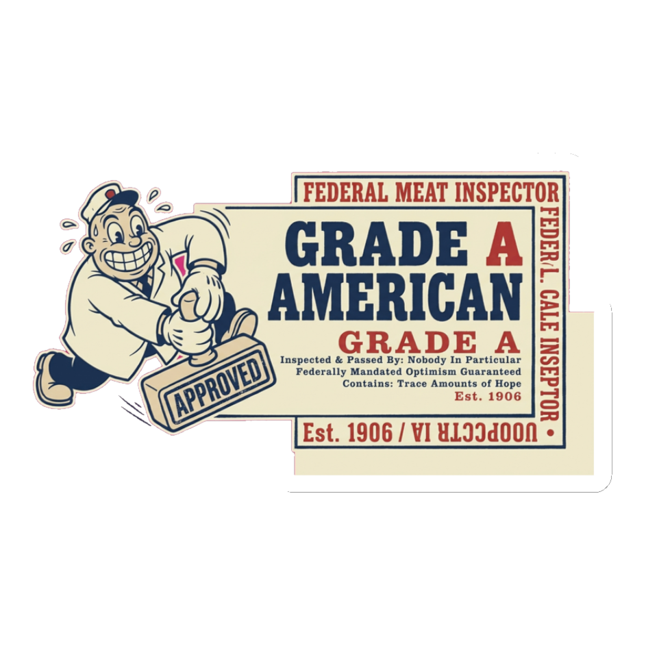 Grade A American Sticker — Funny Sarcastic Laptop Decal