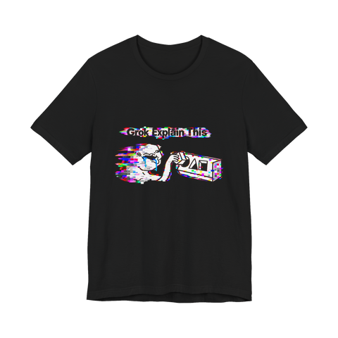 Grok Explain This T-Shirt — Brainlet Wojak Artificial Intelligence Ai — Black