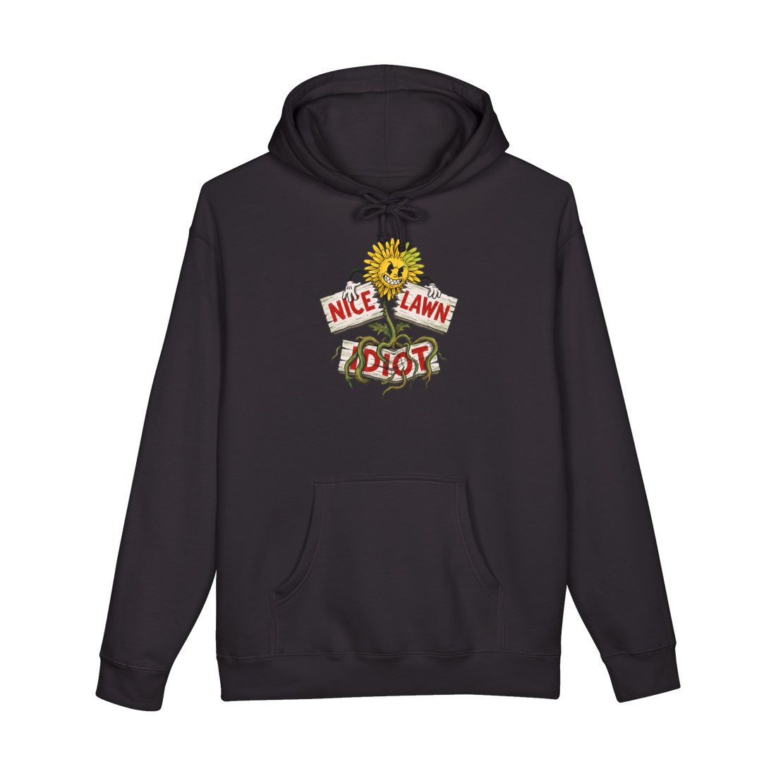HOA Spite Weed — Funny Lawn Care Hoodie — Black