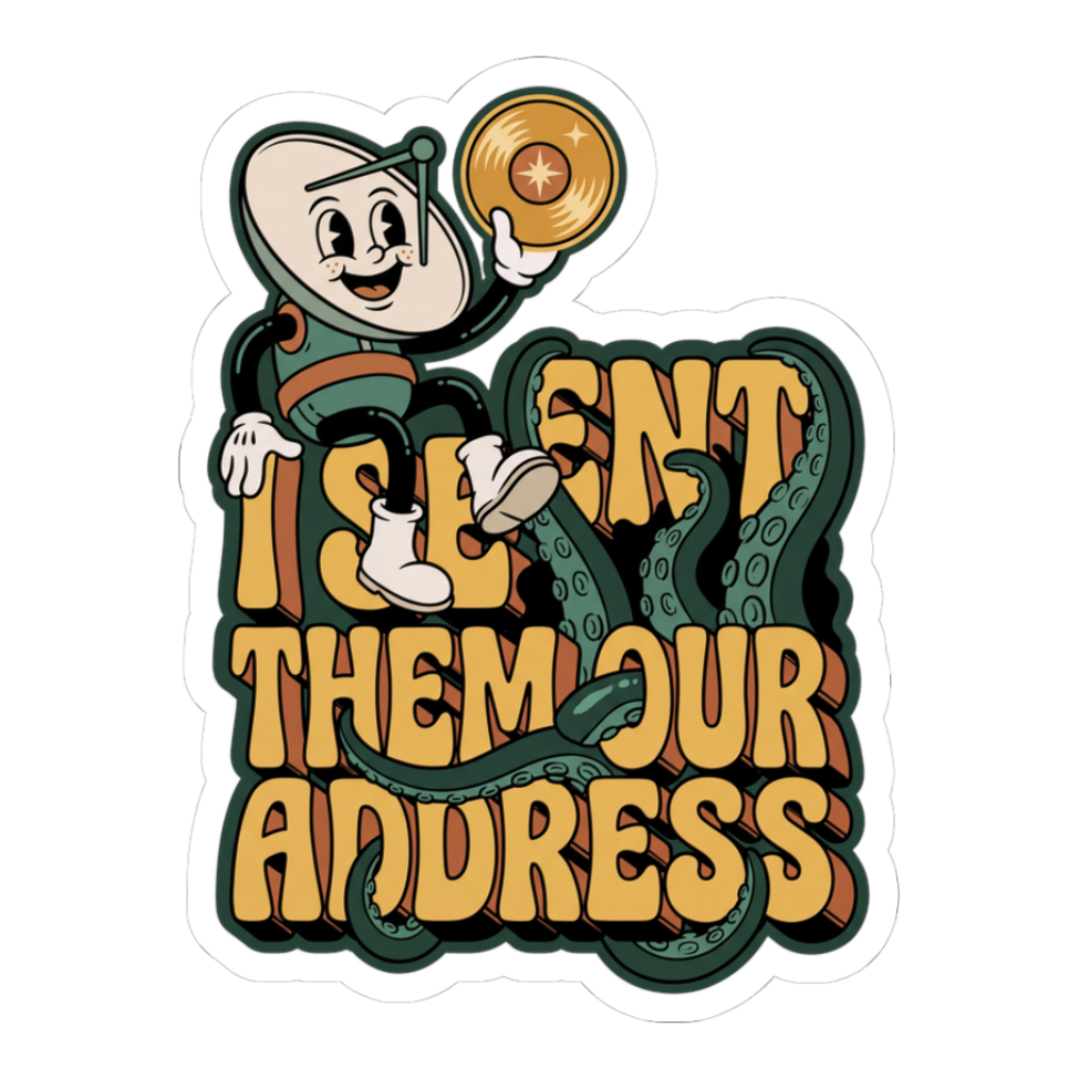 I Doxxed Earth Sticker — Funny Sci-Fi Decal