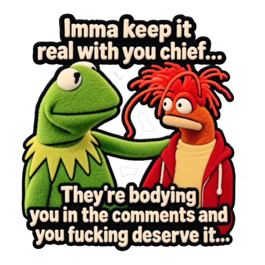 Imma Keep It Real Chief Sticker — Bodied Ratioed Internet Culture — White