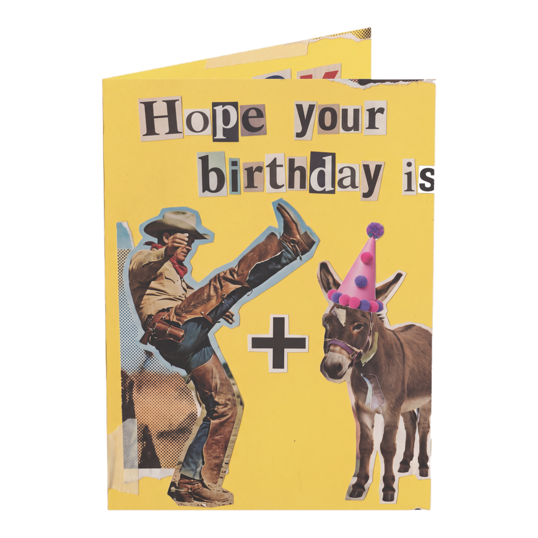 Kick-Ass Rebus Funny Birthday Card — 3.5" x 4.9" (Vertical) / Coated (both sides) / 1 pc