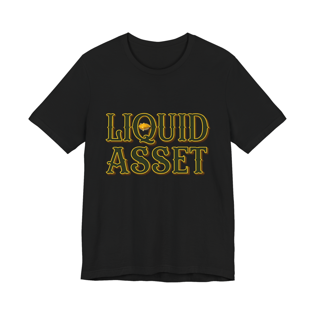 Liquid Asset Nacho Cheese Shirt — Funny Finance Bro Tee — Black