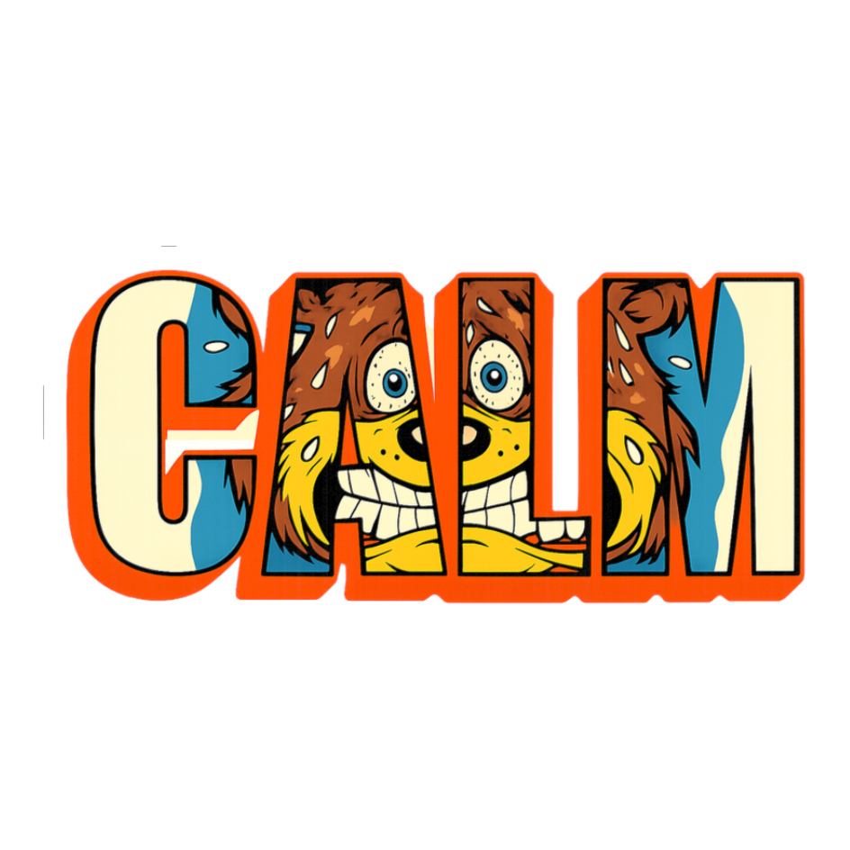 Mandated Serenity — Funny CALM Anxiety Mascot Sticker