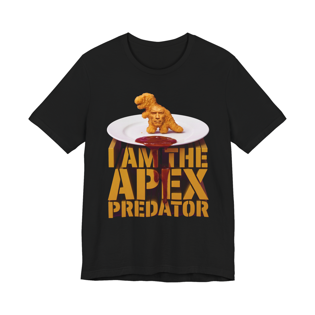 Apex Dino Nugget Shirt — Funny Alpha Male Parody Tee — Black
