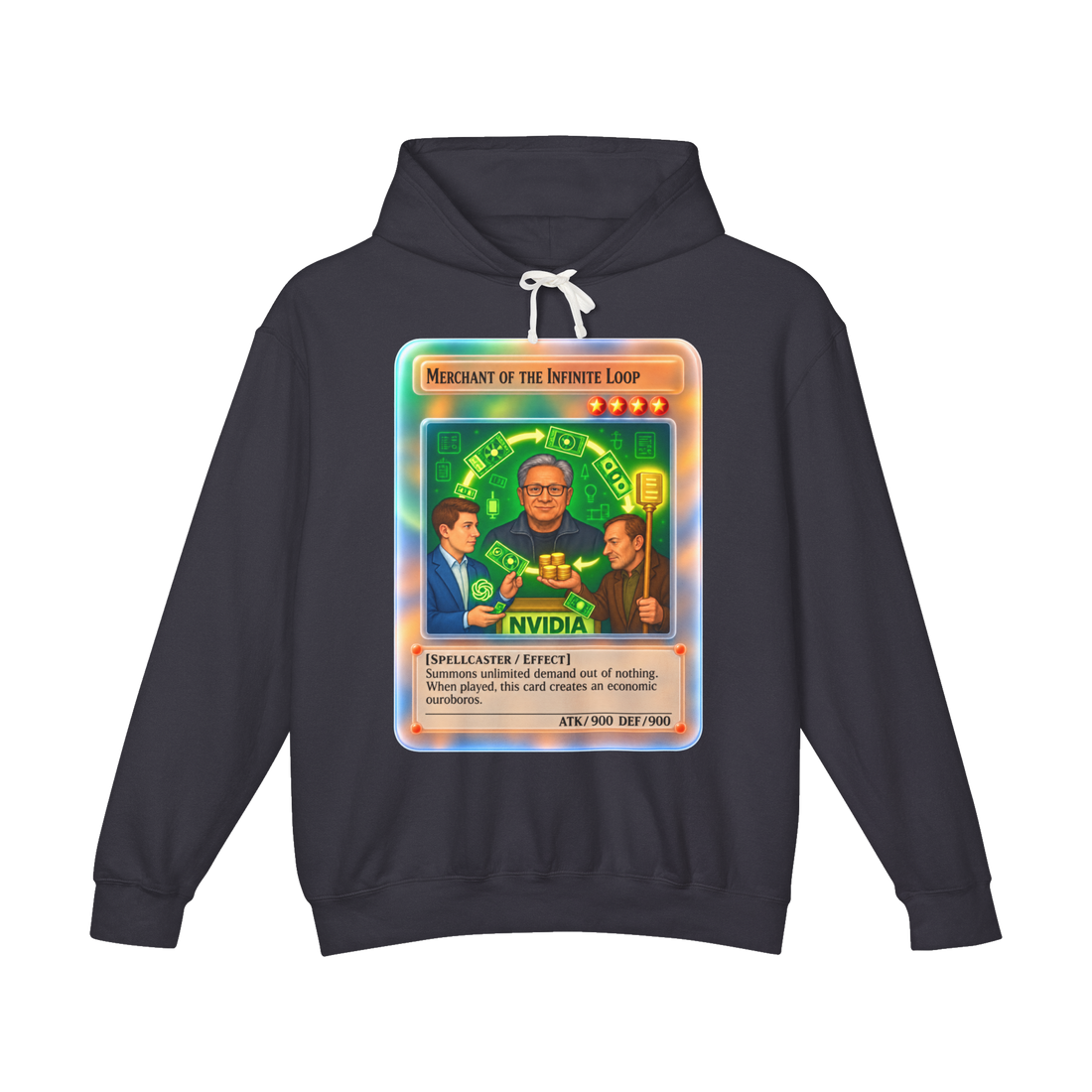 Merchant Of The Infinite Loop Hoodie — Funny Nvidia Jensen Huang — Black