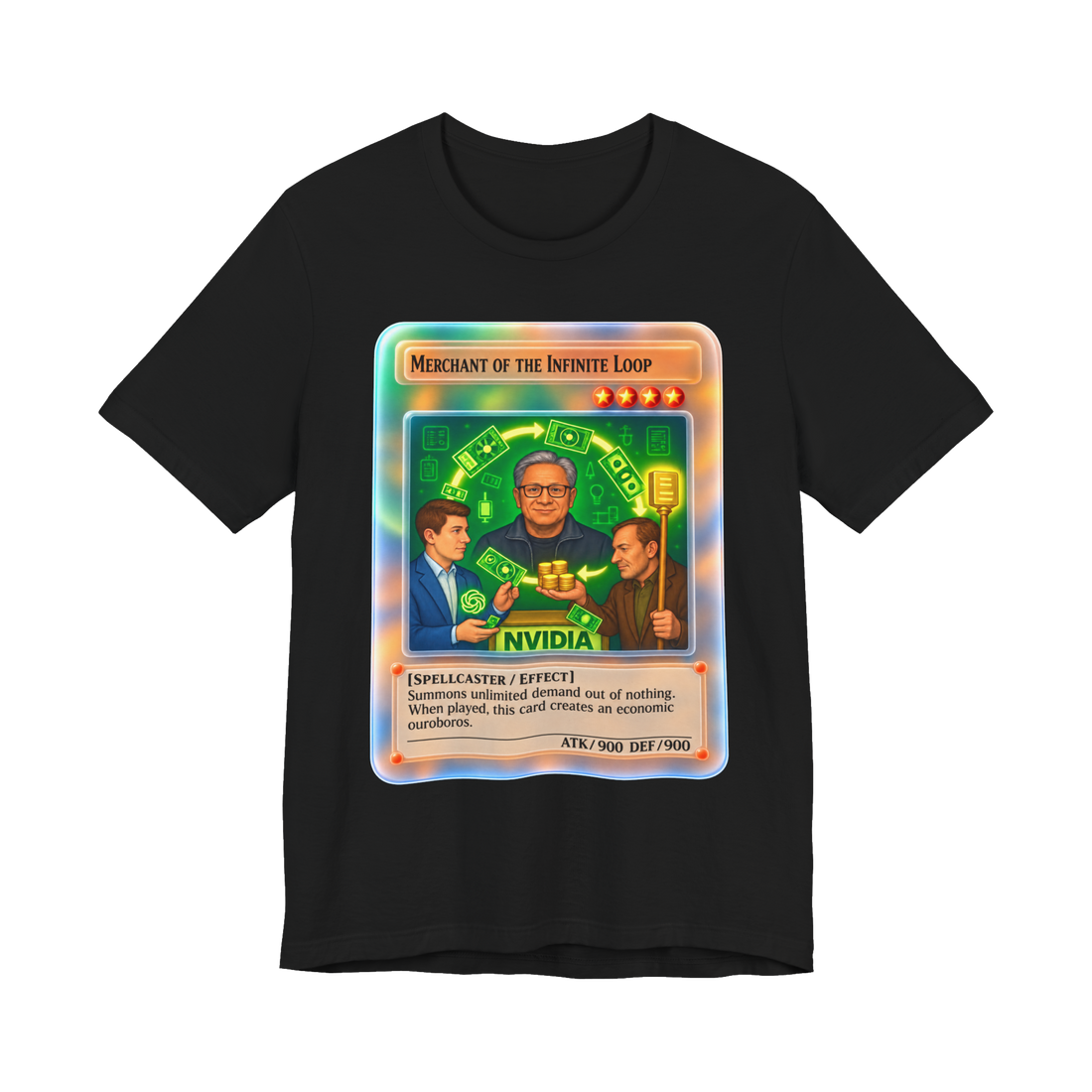 Merchant Of The Infinite Loop T-Shirt — Funny Nvidia Jensen Huang — Black