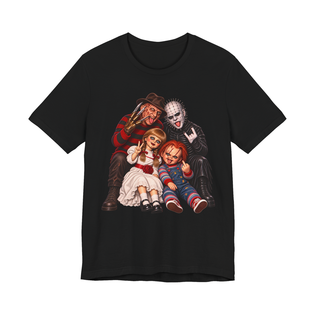 Murder Besties T-Shirt — Funny Horror Movie Characters — Black