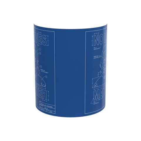 No Lives Matter Schematic Mug — Funny Michael Myers Blueprint Parody