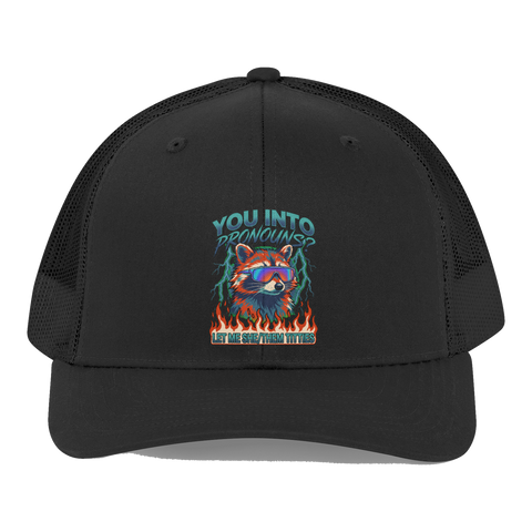 Can I She/Them Hat — Funny Pronoun Joke Cap — Black