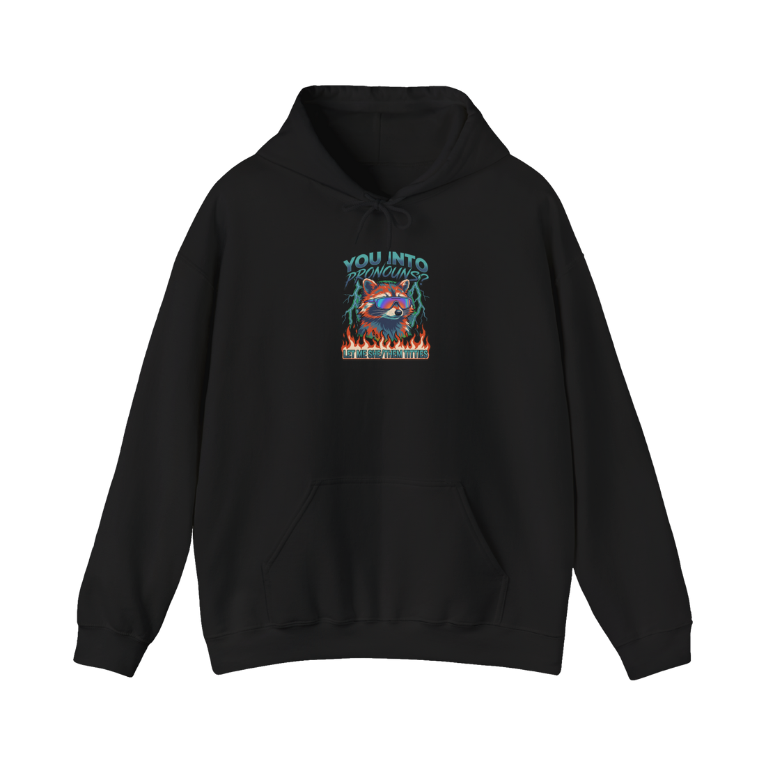 Can I She/Them Hoodie — Funny Pronoun Meme — Black