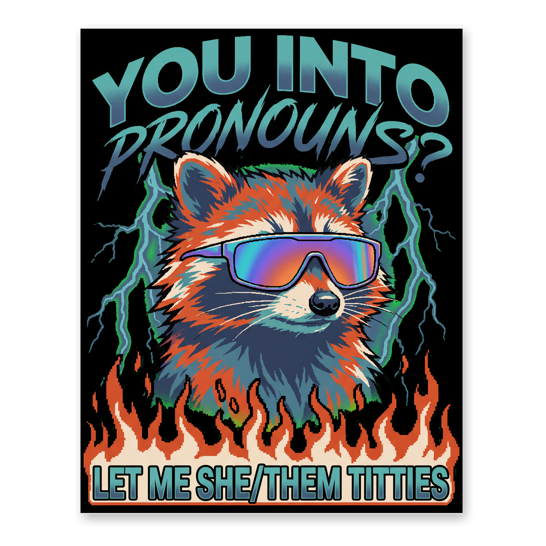Can I She/Them — Funny Pronoun Meme Poster