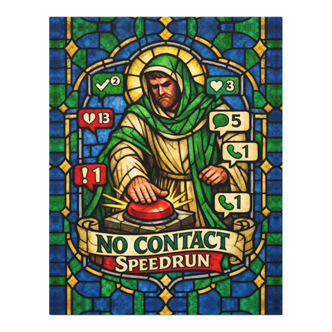 Patron Saint of Blocking Funny Wall Art — 0.75''