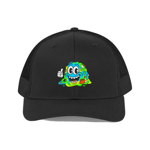 Polymer Pete Bloodstream Residency — Funny Microplastics Hat — Black