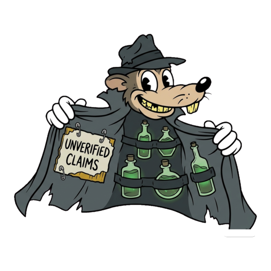 Premium Unverified Claims — Funny Fake News Rat Sticker