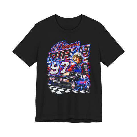 Princess Diana 97 Racing T-Shirt — Nascar 90S Bootleg Graphic Ford — Black