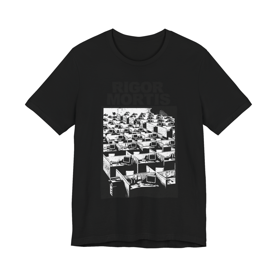 Rigor Mortis T-Shirt — Funny Office Cubicle Corporate Burnout — Black