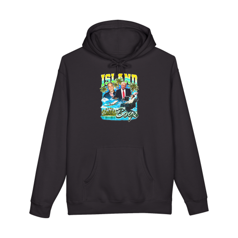 Saint James Island Boys Bootleg Hoodie — Jeffrey Epstein Donald Trump — Black