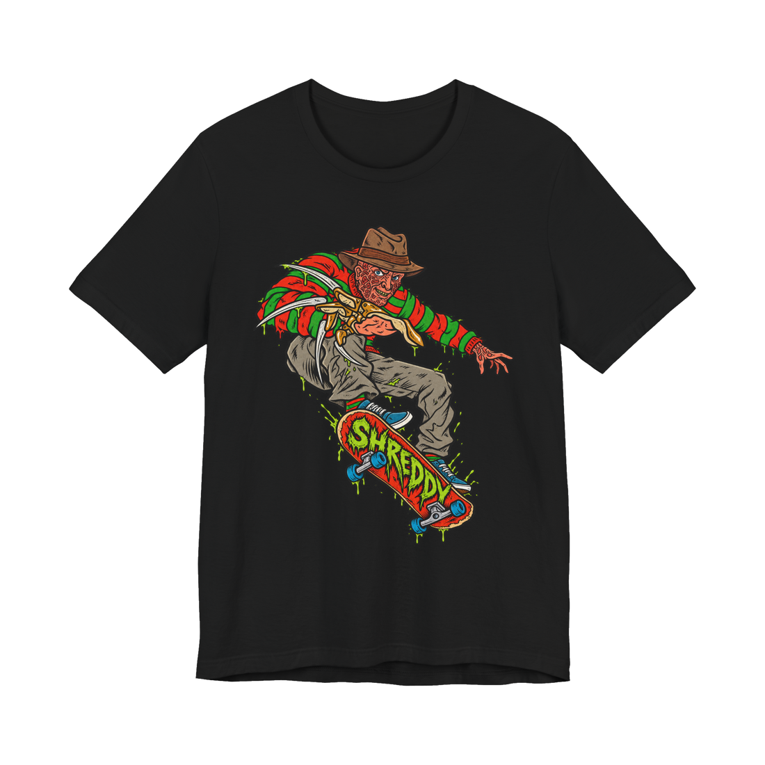 Shreddy Krueger T-Shirt — Funny Freddy Krueger — Black