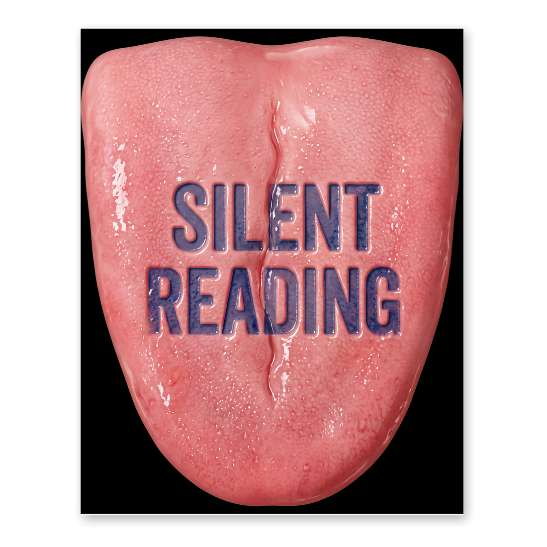 Silent Reading Flesh Wedge Poster — Creepy Classroom Decor