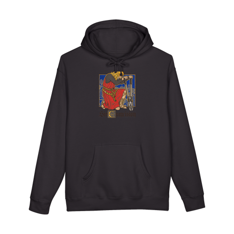 Sir Cumcision Hoodie — Circumcision Knight Medieval Art Crude Pun Dark — Black