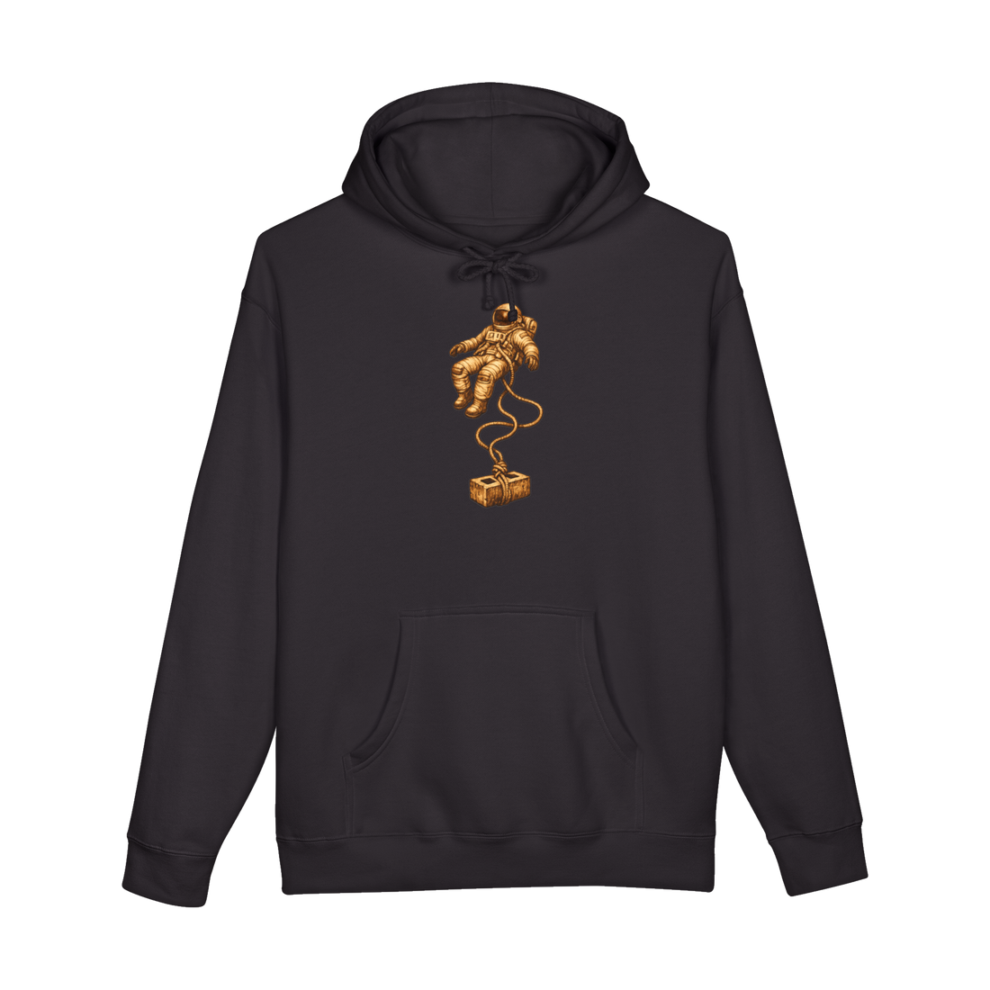 Sleeping With Space Fishes Hoodie - Astronaut Cinder Block — Black