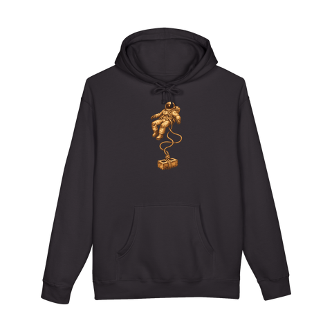 Sleeping With Space Fishes Hoodie - Astronaut Cinder Block — Black