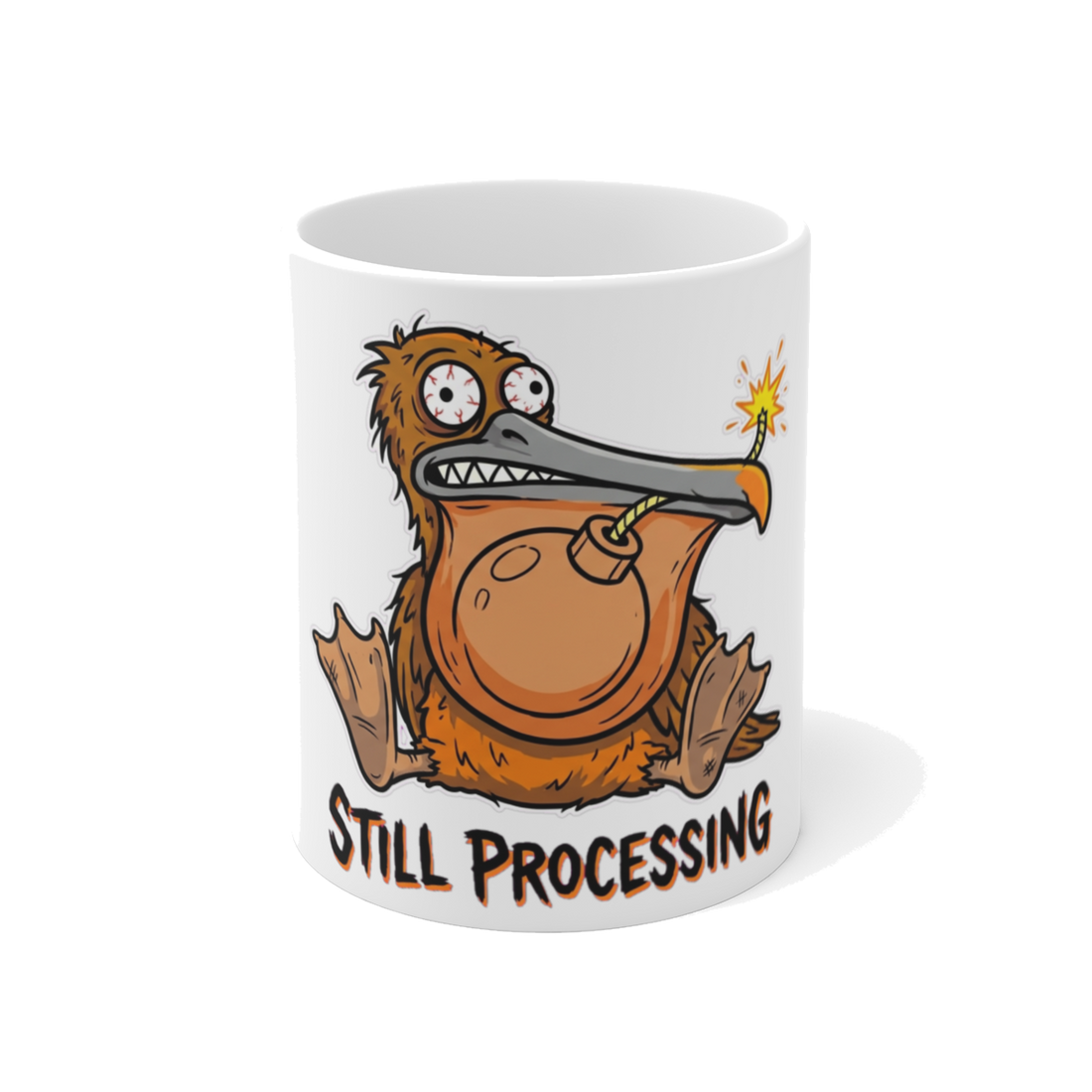 Still Processing — Funny Mental Health Bomb Bird Mug