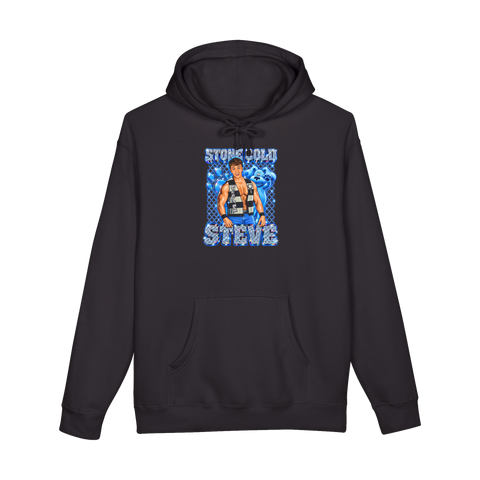 Stone Cold Steve Hoodie — Blues Clues 90S Nostalgia Wrestling Bootleg — Black